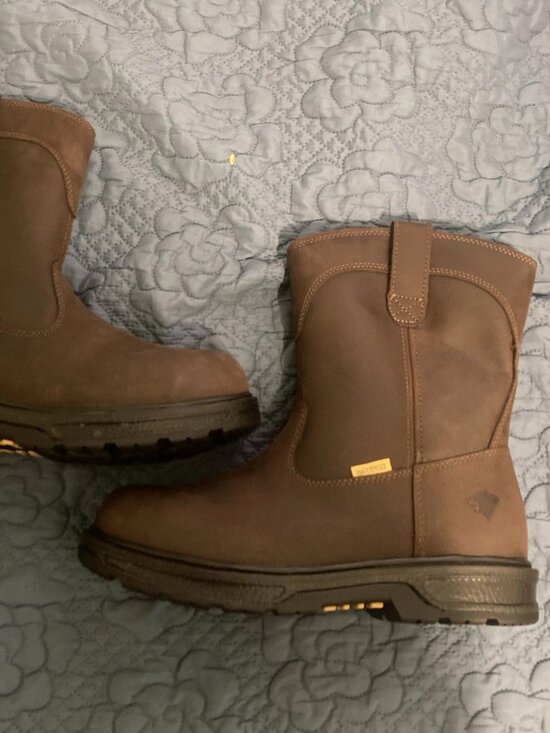 Herman Survivors Plower Waterproof Pull On Work Boots Steel Toe Men\'s Sz 9 Brown